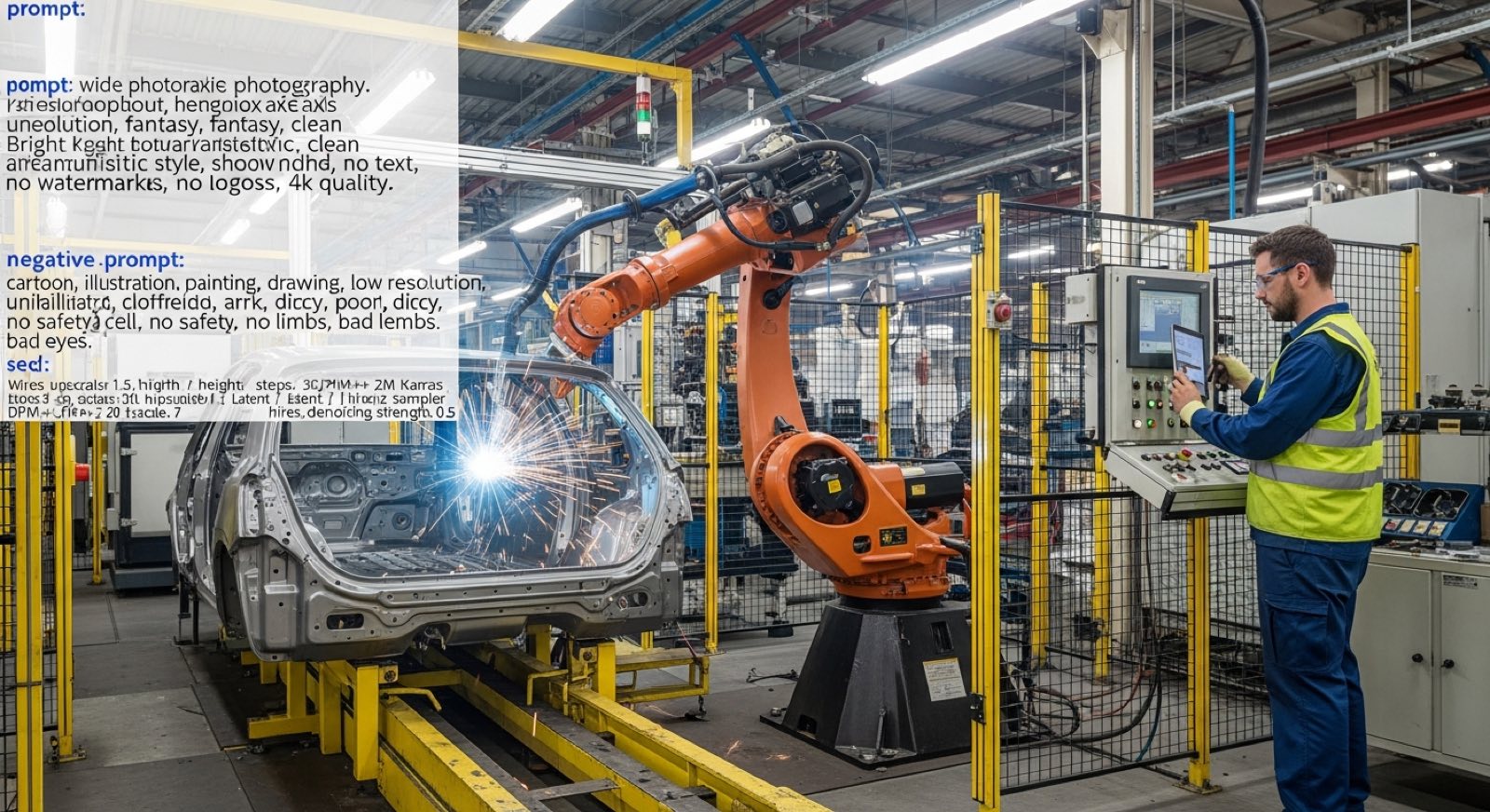 Industrial robots, collaborative arms, and automation for production lines.