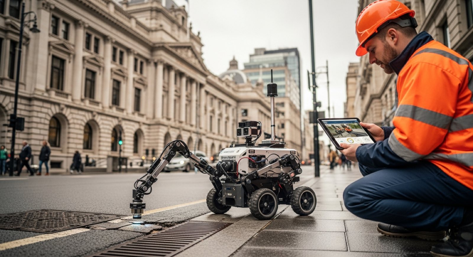 Robots for public safety, infrastructure inspection, and municipal services.