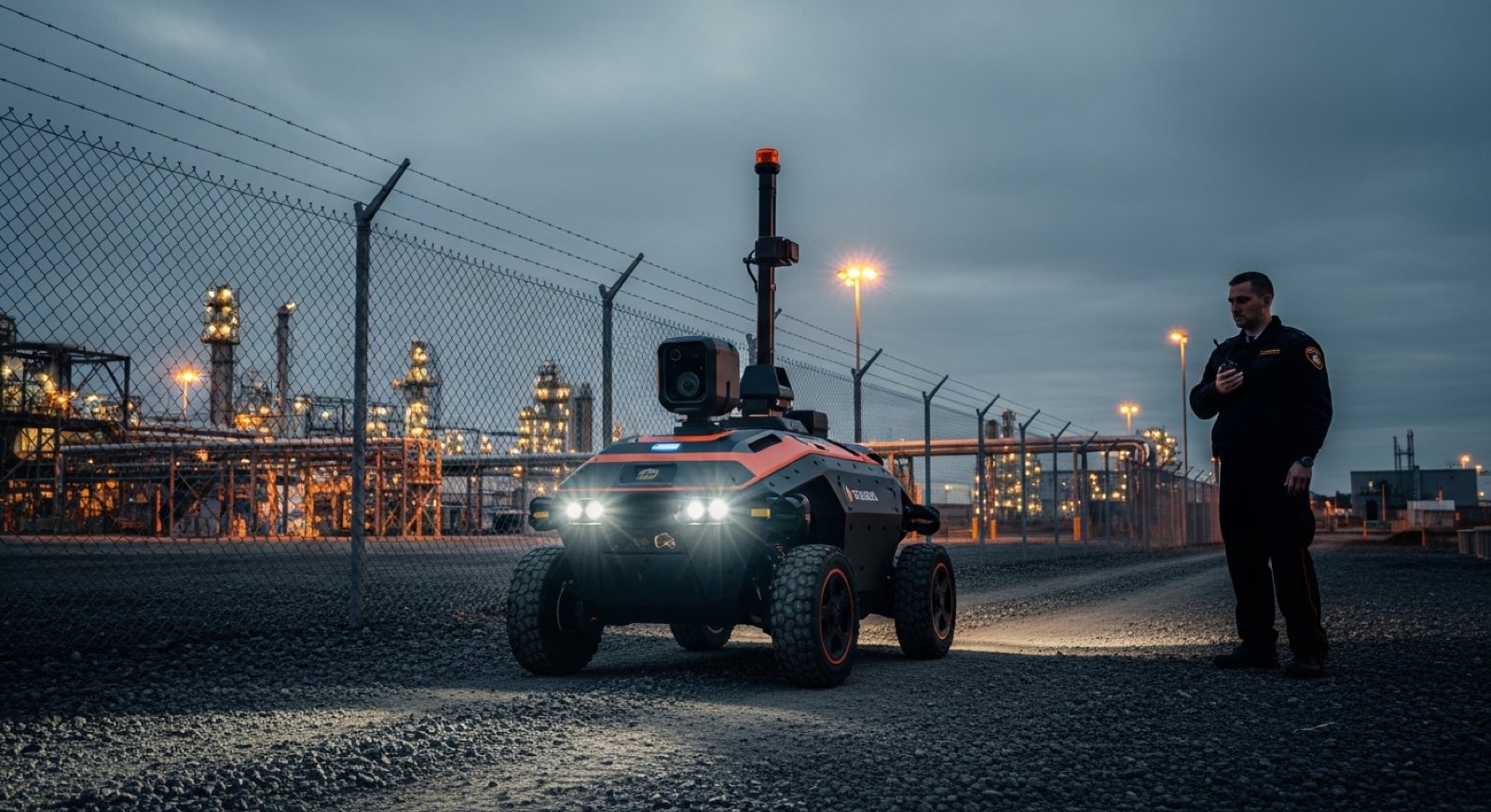 Autonomous patrol, surveillance, and access-monitoring robots.