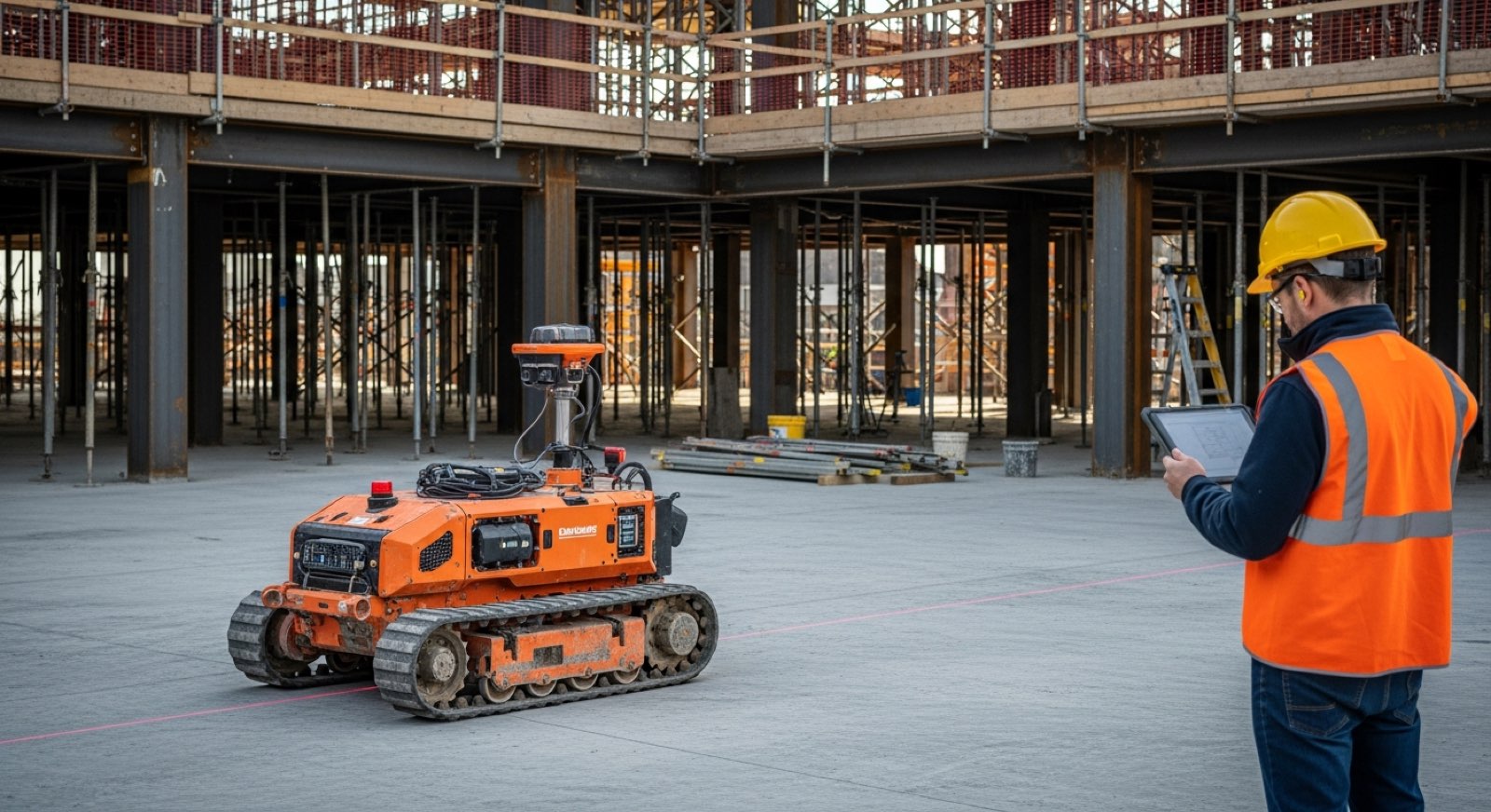 Surveying, layout, structural and inspection robots for construction sites.